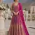 Purple georgette readymade anarkali suit with embroidery zarkan work (free size)
