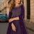 Violet faux georgette free size stitched plazzo suit with sequence work