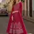 D pink faux georgette free size stitched plazzo suit with sequence work