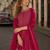 D pink faux georgette free size stitched plazzo suit with sequence work