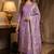 Banarasi semi silk 3pcs unstiched dress material in purple colour with  zari booti work
