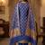 Banarasi cotton semi silk 3pcs unstiched dress material in blue colour with minakari & zari booti work