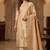 Banarasi cotton semi silk 3pcs unstiched dress material in off white colour with boota zari work