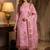 Banarasi cotton semi silk 3pcs unstiched dress material in  pink colour with floral zari & rangkart work