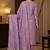 Banarasi cotton semi silk 3pcs unstiched dress material in lavender colour with zari booti work