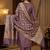 Banarasi cotton semi silk 3pcs unstiched dress material in wine colour with zari booti work