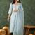 Women's Beautiful Thread Work Cotton Blend Fabric Straight Kurta Pant and Dupatta Set
