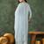 Women's Beautiful Thread Work Cotton Blend Fabric Straight Kurta Pant and Dupatta Set