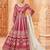  Rani pink colour foil Semi Stich Art silk anarkali gown