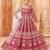  Rani pink colour foil Semi Stich Art silk anarkali gown