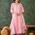 Women's Beautiful Thread Work Cotton Blend Fabric Flared Kurta Pant and Dupatta Set