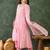 Women's Beautiful Thread Work Cotton Blend Fabric Flared Kurta Pant and Dupatta Set