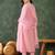 Women's Beautiful Thread Work Cotton Blend Fabric Flared Kurta Pant and Dupatta Set