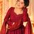 Women's Beautiful Printed Work Viscose Fabric Flared Anarkali Palazzo and Dupatta Set