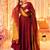 Women's Beautiful Printed Work Viscose Fabric Flared Anarkali Palazzo and Dupatta Set