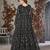 BLACK COLOR CORDING HEAVY SEQUINS NET SEMI STICHED PANT STYLE GOWN