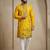 Mens designer yellow kurta trouser set