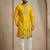 Mens designer yellow kurta trouser set