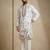 Mens designer white kurta trouser set