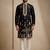 Mens designer black kurta trouser set