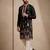 Mens designer black kurta trouser set