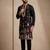 Mens designer black kurta trouser set