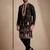 Mens designer black kurta trouser set