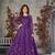 Exquisite Purple Cording Heavy Sequins Net Pant-Style Gown