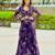 Purple tibby silk shrug sharara set with embroidered blouse