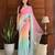 Pink colour ready to wear georgette saree with lace border