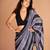 Black colour premium sequins work saree with bangalore silk blouse