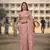 Pink colour imported sequins saree with mulberry silk blouse