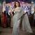 Grey colour imported sequins saree with mulberry silk blouse