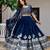 navy blue colour Heavy Fox Georgette Embroidered Lehenga Choli Set
