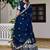navy blue colour Heavy Fox Georgette Embroidered Lehenga Choli Set