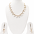 White freshwater pearl necklace and earring set, gold wire branch design, bridal jewellery