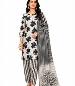 Women's Pure Cotton Unstitched Salwar Suit Material With Dupatta