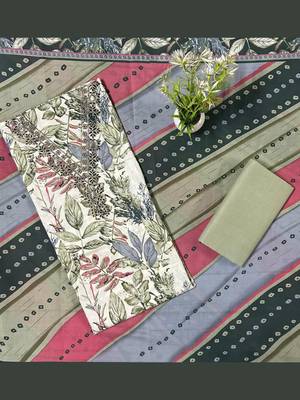 Women's  Cotton Unstitched Salwar Suit Material With Dupatta 4
