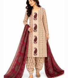 Women's  Cotton Unstitched Salwar Suit Material With Dupatta