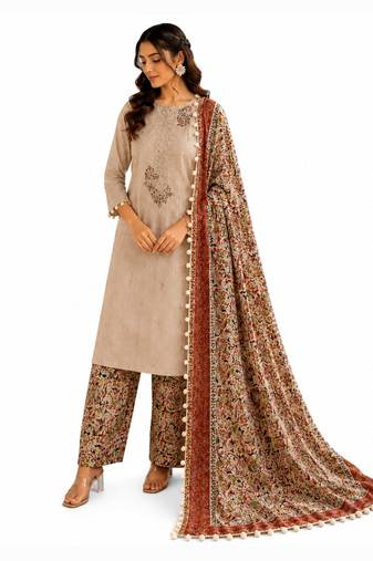 Women's  Cotton Unstitched Salwar Suit Material With Dupatta