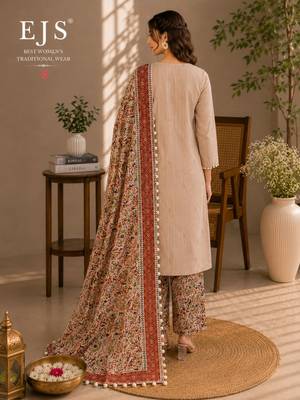 Women's  Cotton Unstitched Salwar Suit Material With Dupatta 2