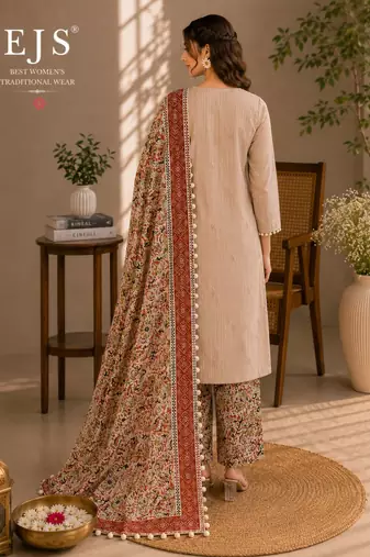Women's Pure Cotton Unstitched Salwar Suit Material With Dupatta