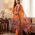 Orange colour muga cotton jamdani suit set