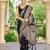 banarasi blue saree with heavy jacquard border & golden buti weaving latest fancy saree collection