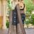 banarasi blue saree with heavy jacquard border & golden buti weaving latest fancy saree collection