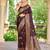 banarasi maroon saree with heavy jacquard border & golden buti weaving latest fancy saree collection