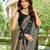 soft satin banarasi green saree with jacquard border latest ethnic saree collection for festivals & weddings