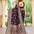 soft satin banarasi wine saree with heavy jacquard border & paisley motif weaving latest ethnic saree collection