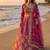 Hot Pink Bridal Lehenga Choli Dupatta Set Heavy Embroidery Wedding Lehenga Net For Women's