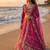Hot Pink Bridal Lehenga Choli Dupatta Set Heavy Embroidery Wedding Lehenga Net For Women's